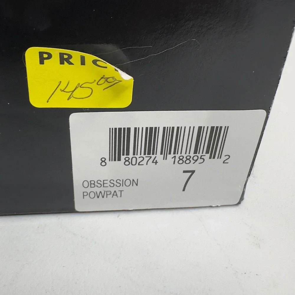 Hype Obsession Blue Patent Leather Boots Buckle Cutout Square Toe Size 7 - Picture 6 of 6